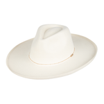 White Wide Brim Fedora - Canyon