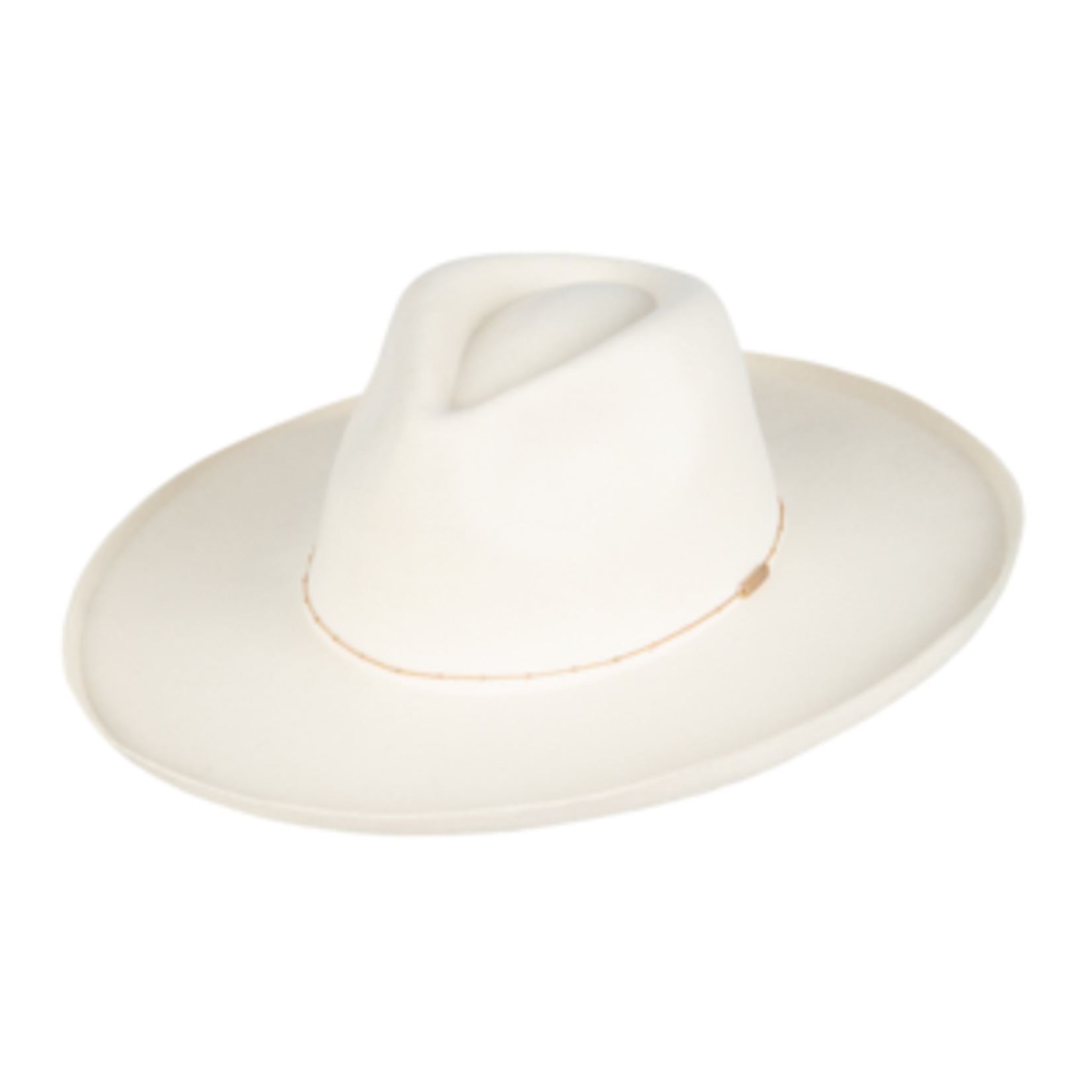 White Wide Brim Fedora - Canyon