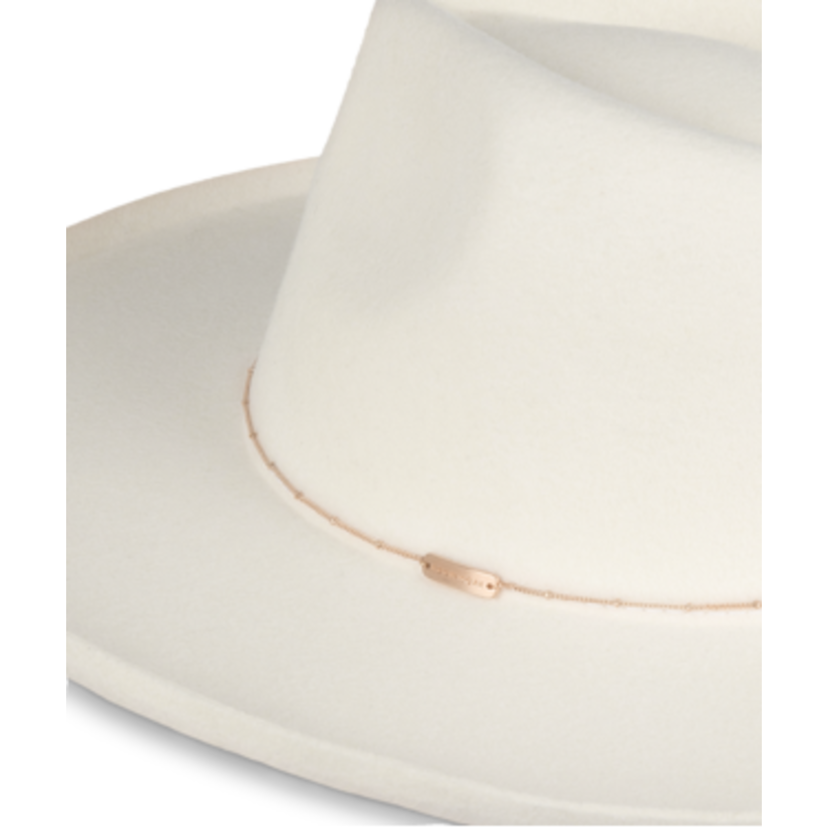 White Wide Brim Fedora - Canyon