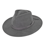 Charcoal Wide Brim Fedora - Alice