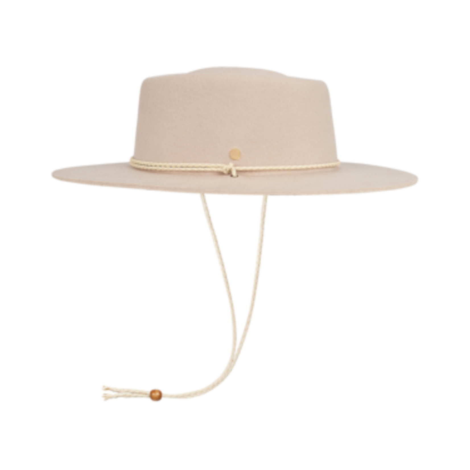 Stone Wide Brim Fedora w Strap - Selwyn