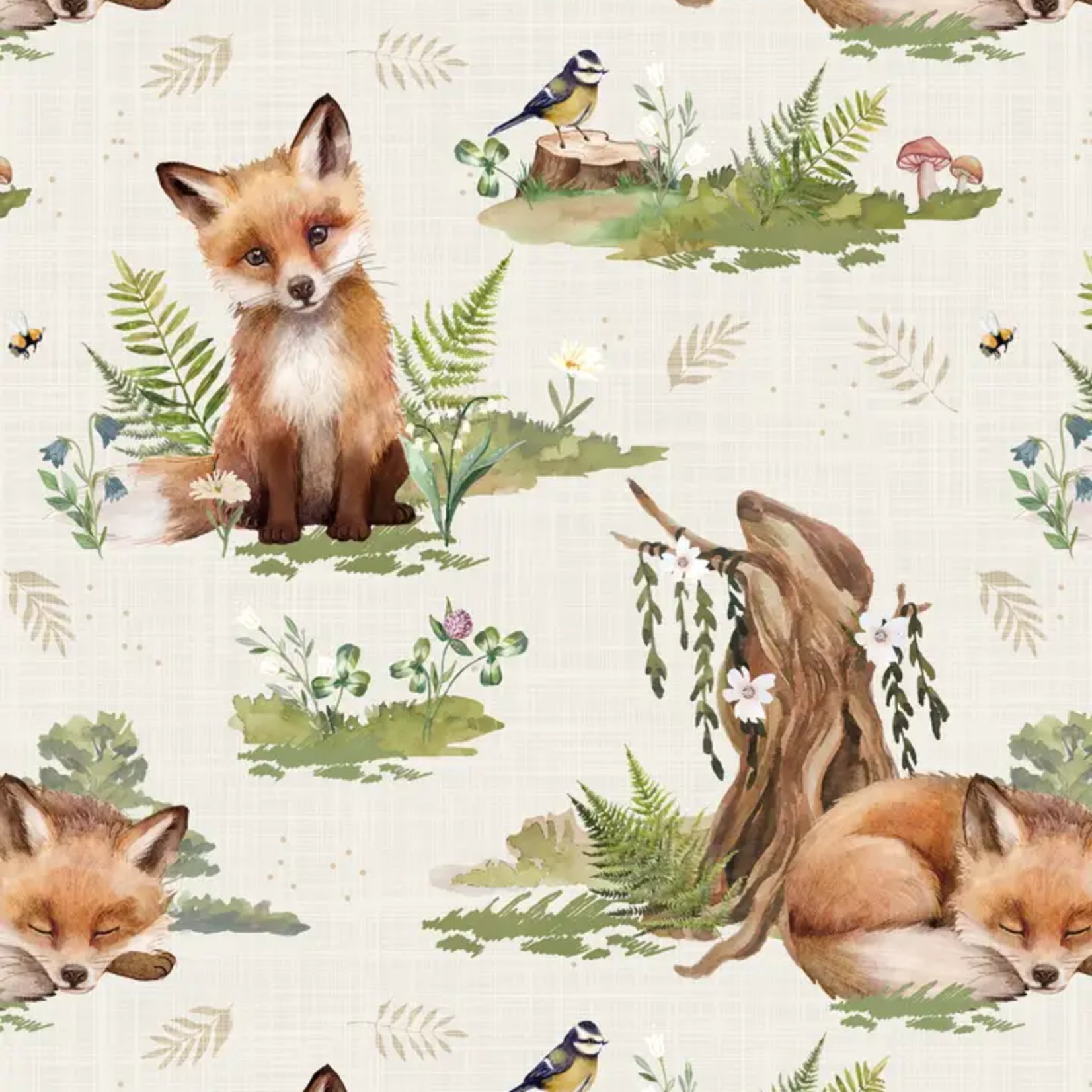 Fox & Fern Baby Blanket