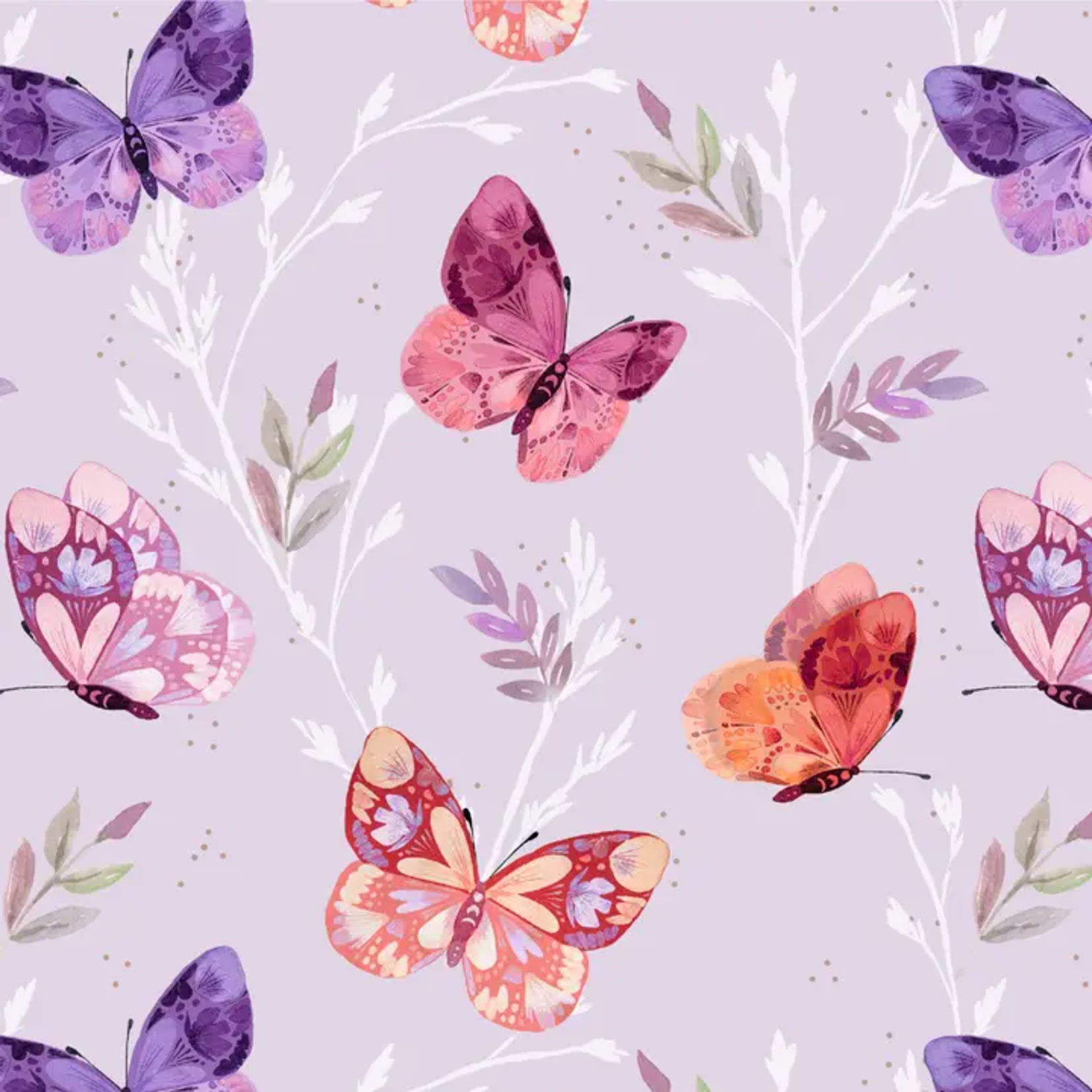 Lavender Butterfly Baby Blanket