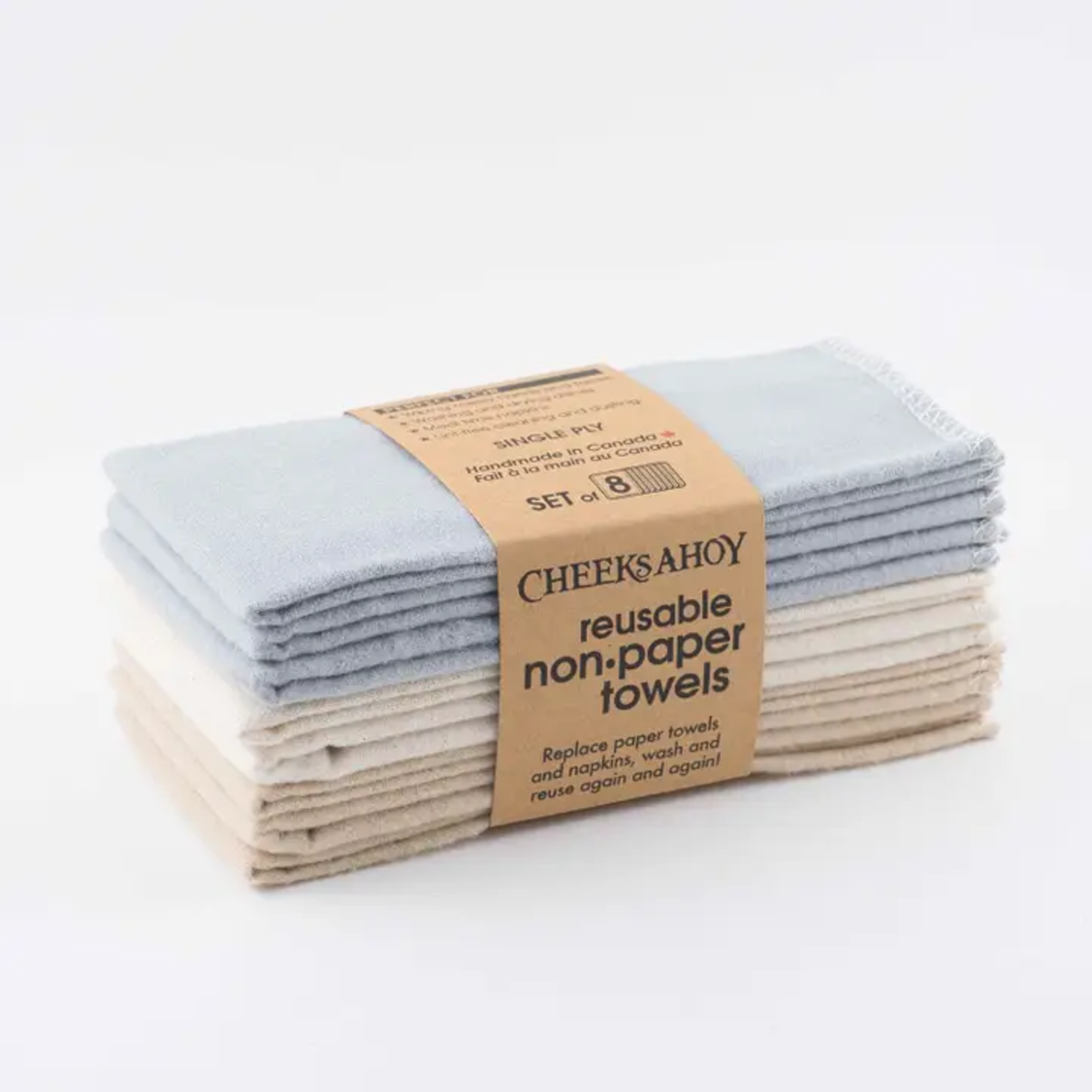 Cheeks Ahoy Nonpaper Towel Suave Neutral 8-pack