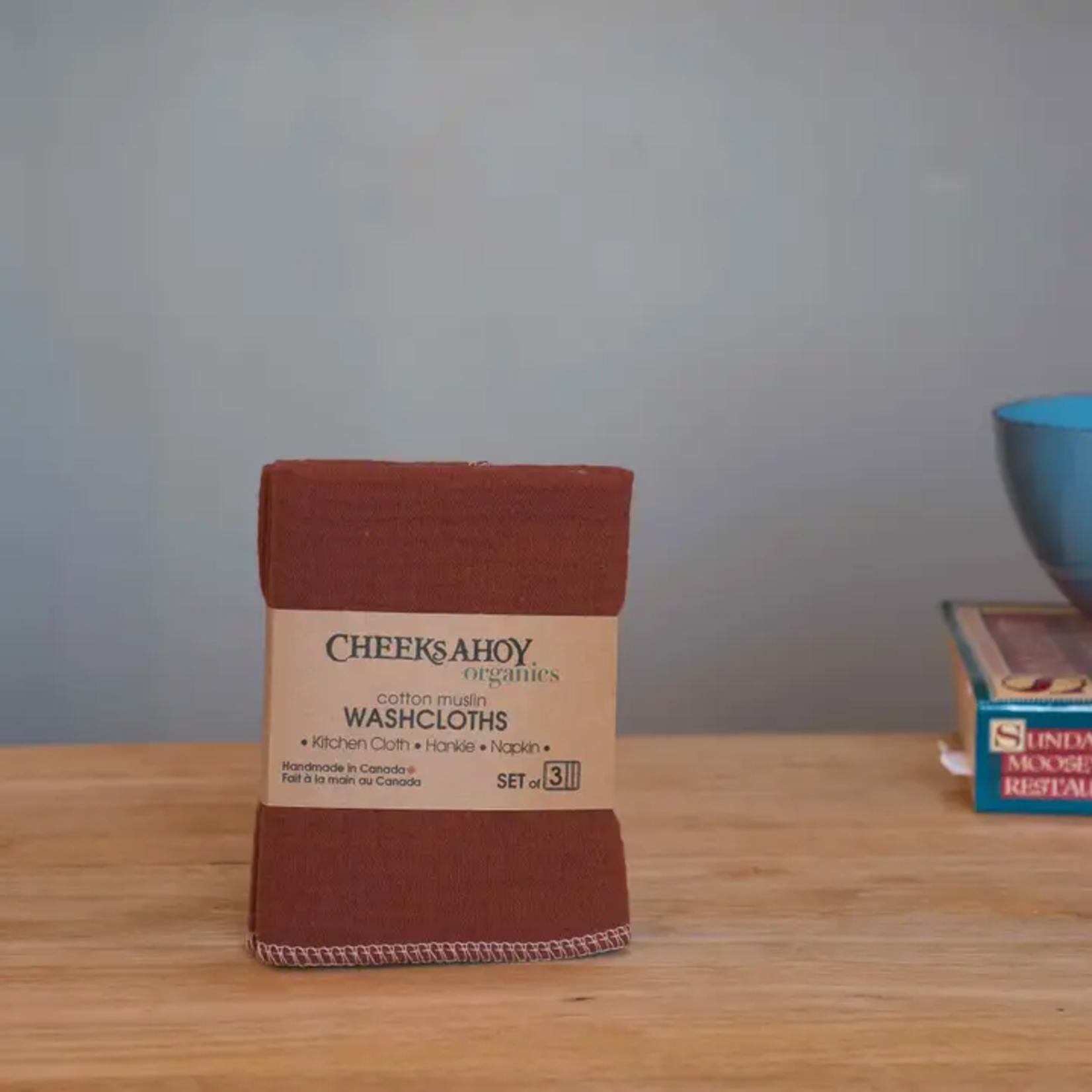 Organic Cotton Muslin Washcloth - Nutmeg