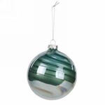 Glass Green Swirl Ornament