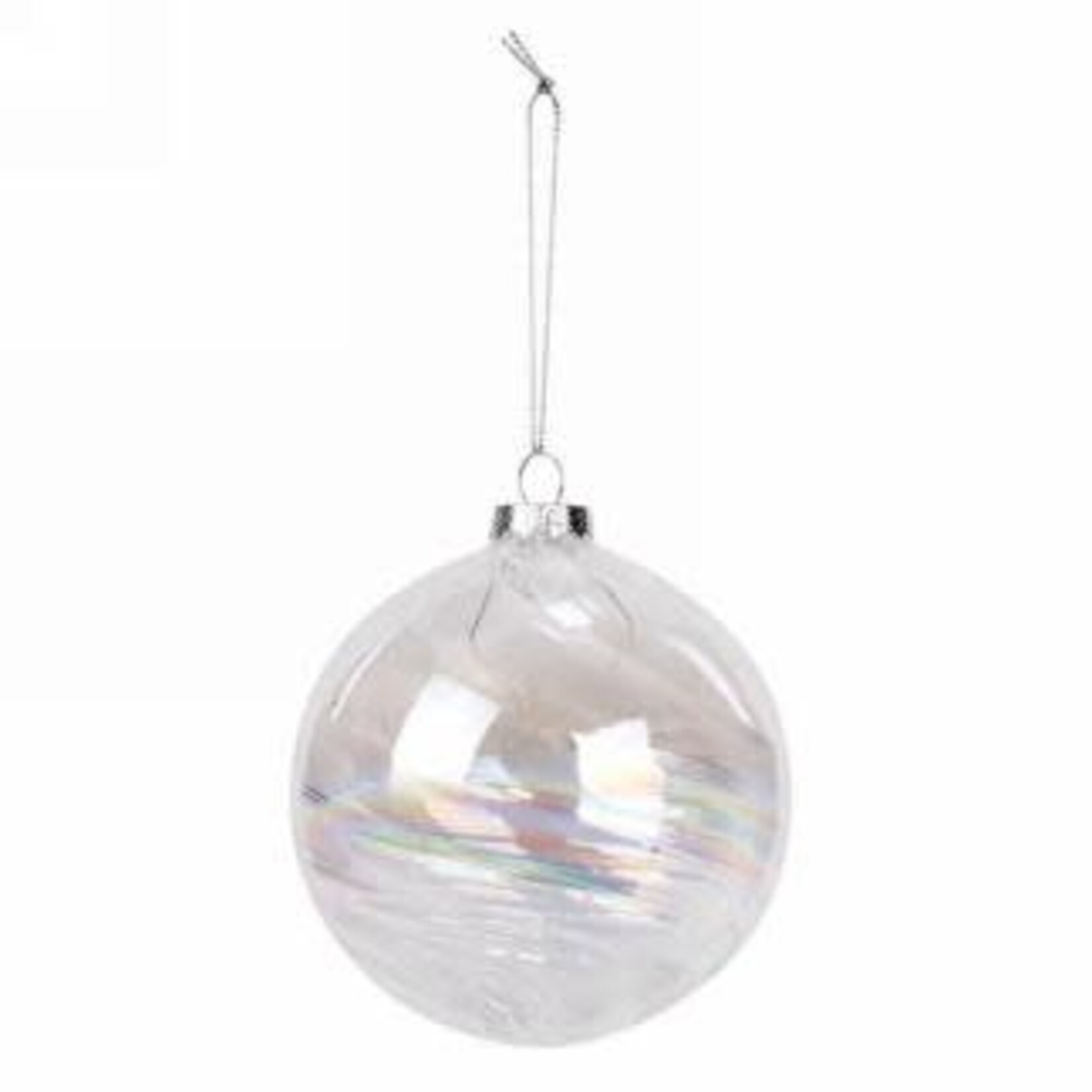 Glass Clear Swirl Ornament