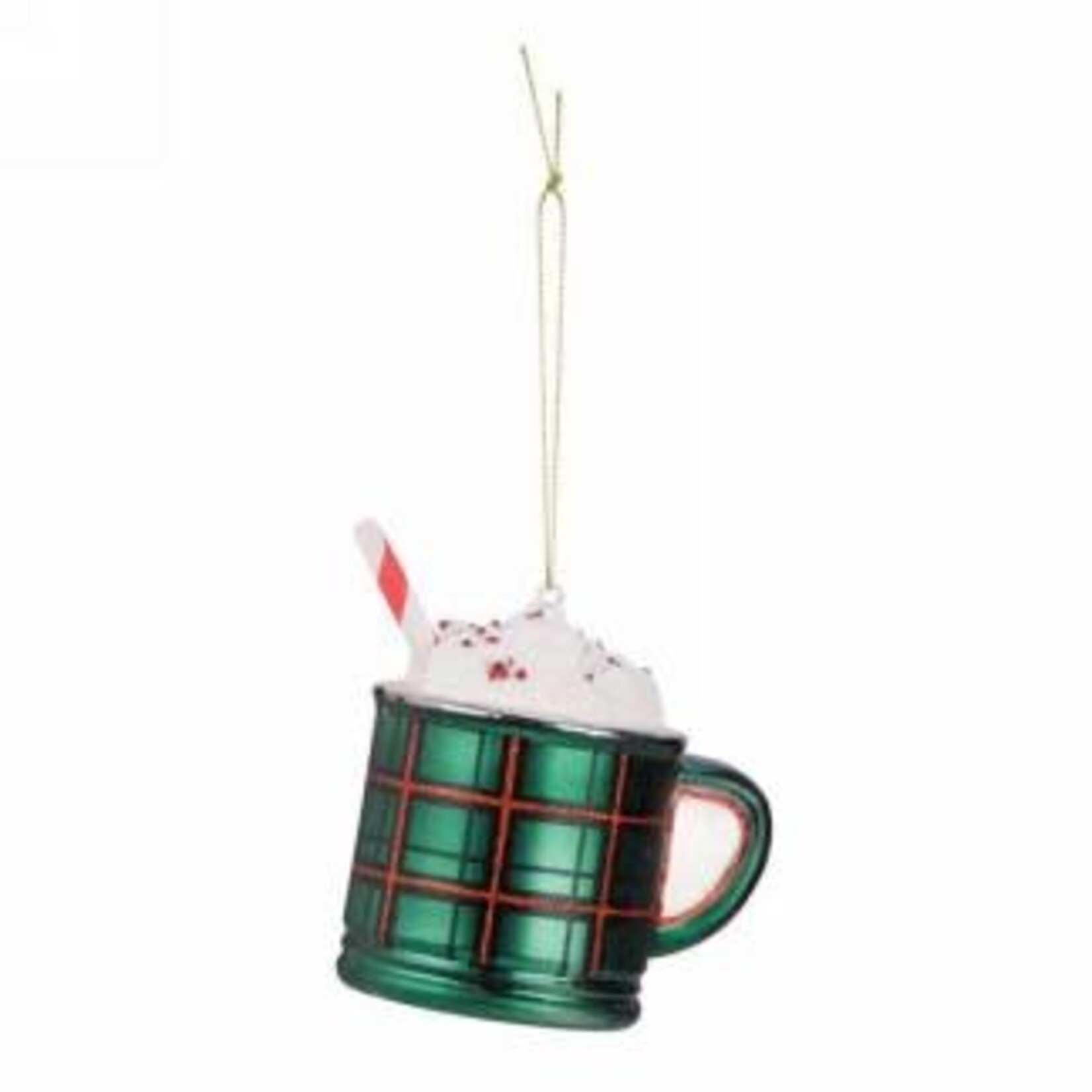 Green Plaid Mug Ornament
