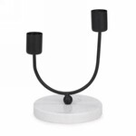 Double Taper Candle Holder on Marble Base