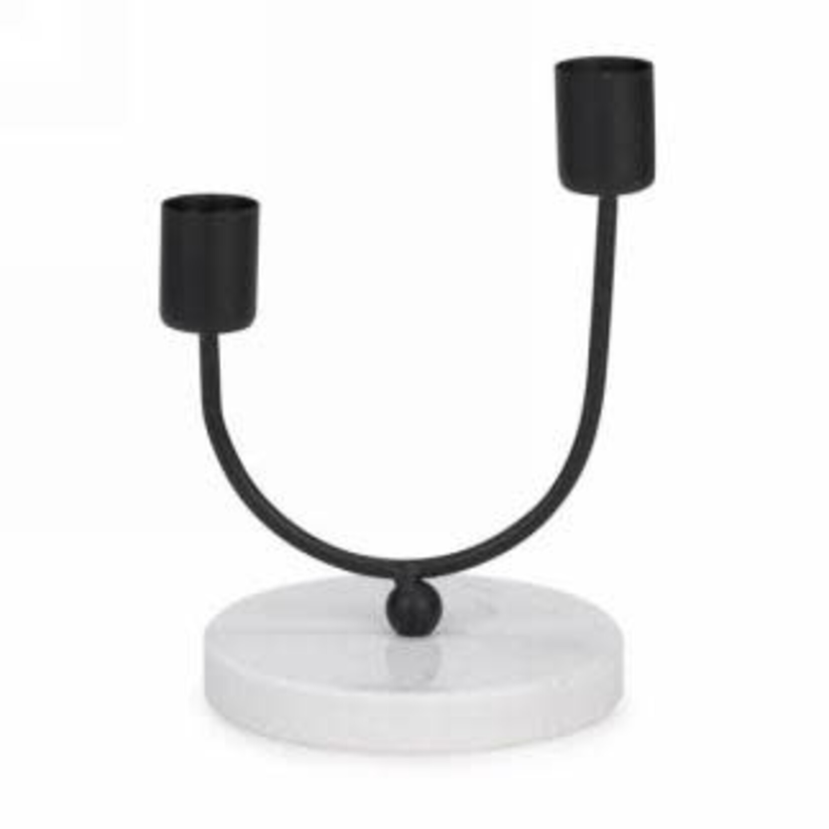 Double Taper Candle Holder on Marble Base