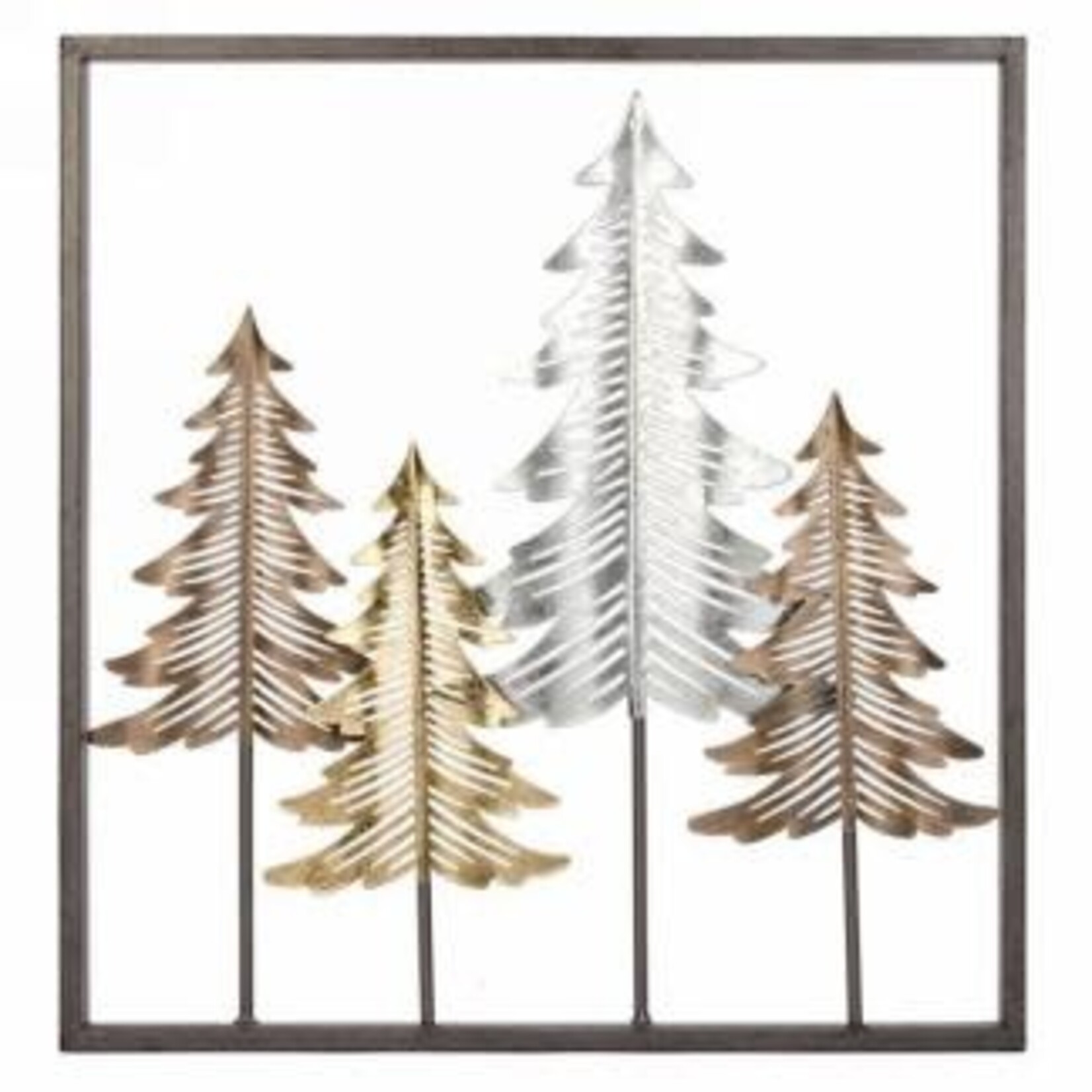 Mixed Metal Trees Wall Decor