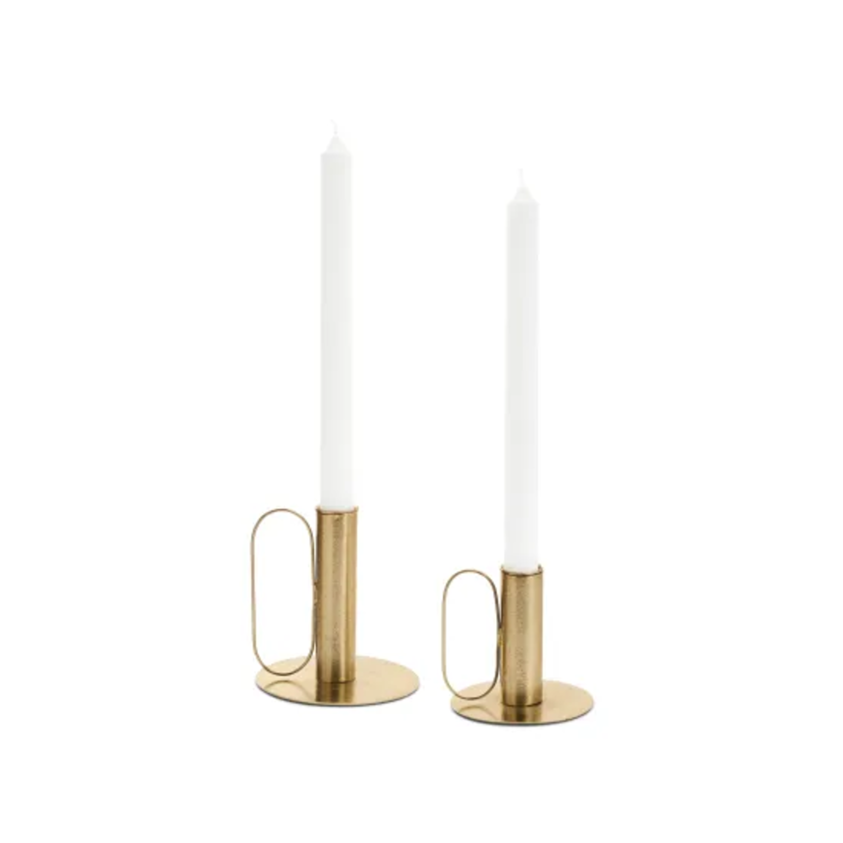 Brass Candle Holder w Handle - Large