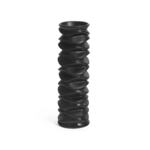 Tall Black Ripple Ceramic Vase