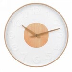 White & Natural Wall Clock