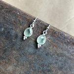 Sterling Silver & Prehnite Rise Earrings