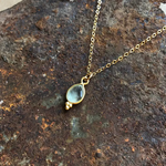 Gold & Prehnite Rise Necklace