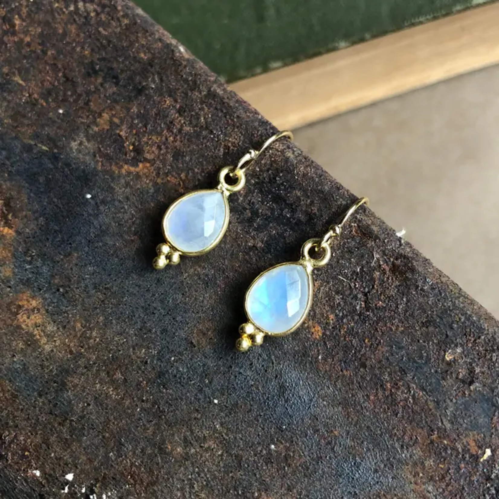 Gold & Moonstone Rise Earrings