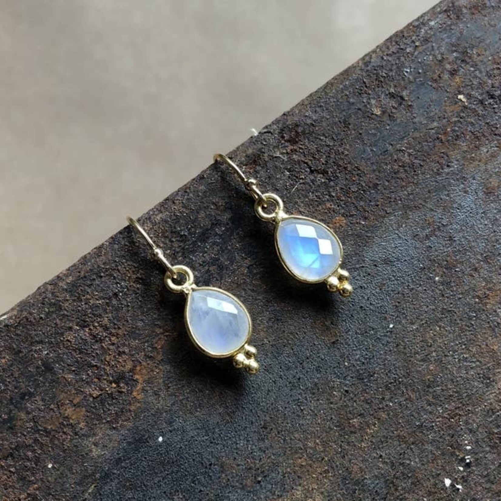 Gold & Moonstone Rise Earrings