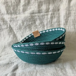 Peacock Blue Trinket Rope Bowl