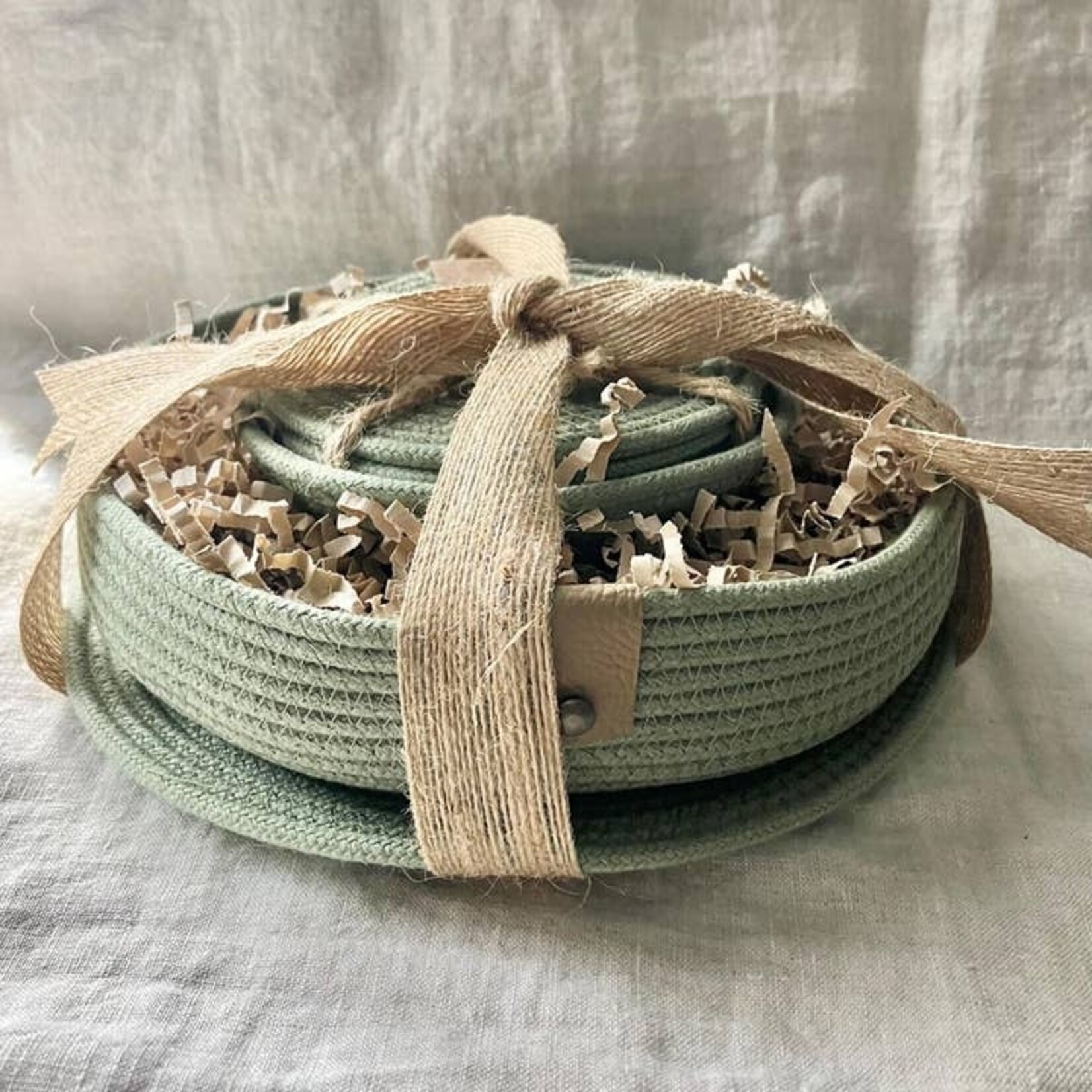 Sage Rope Bowl Gift Set