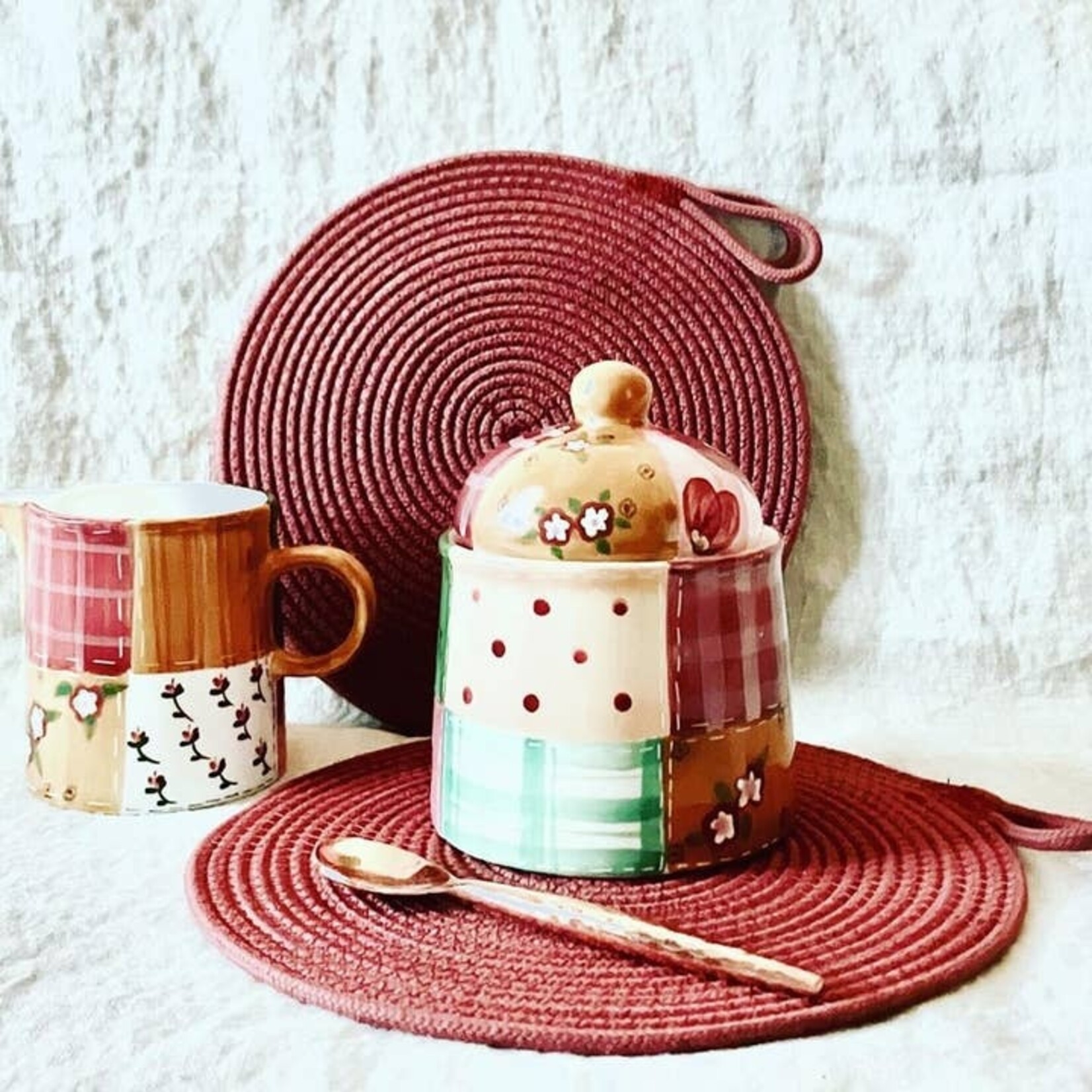 Maroon Rope Bowl Gift Set