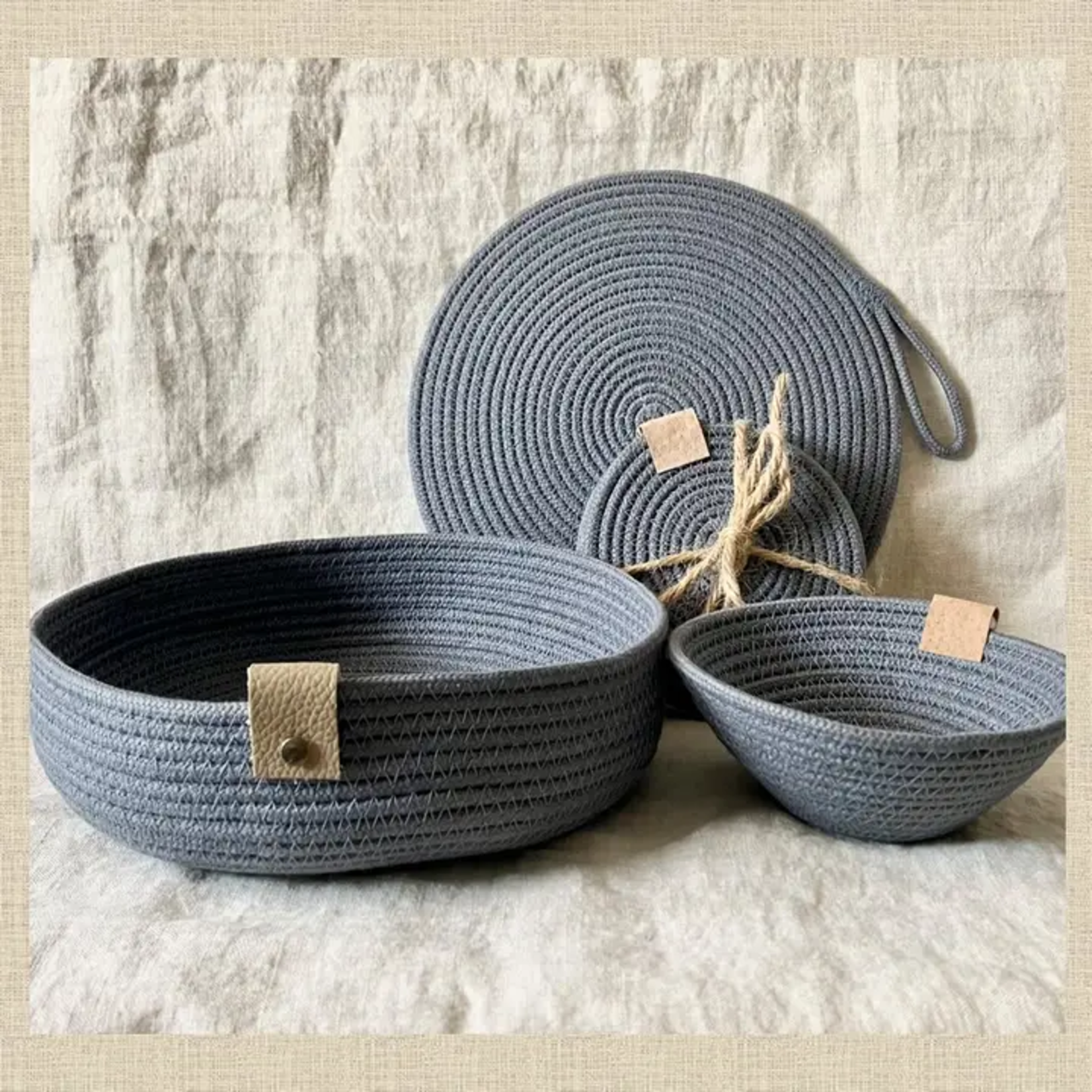 Grey Rope Bowl Gift Set