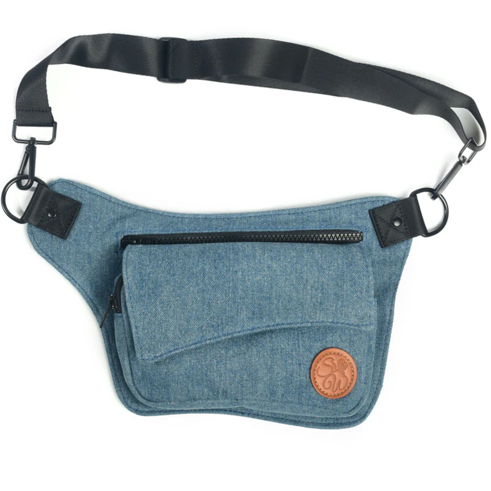 Blue Denim Hip Bag