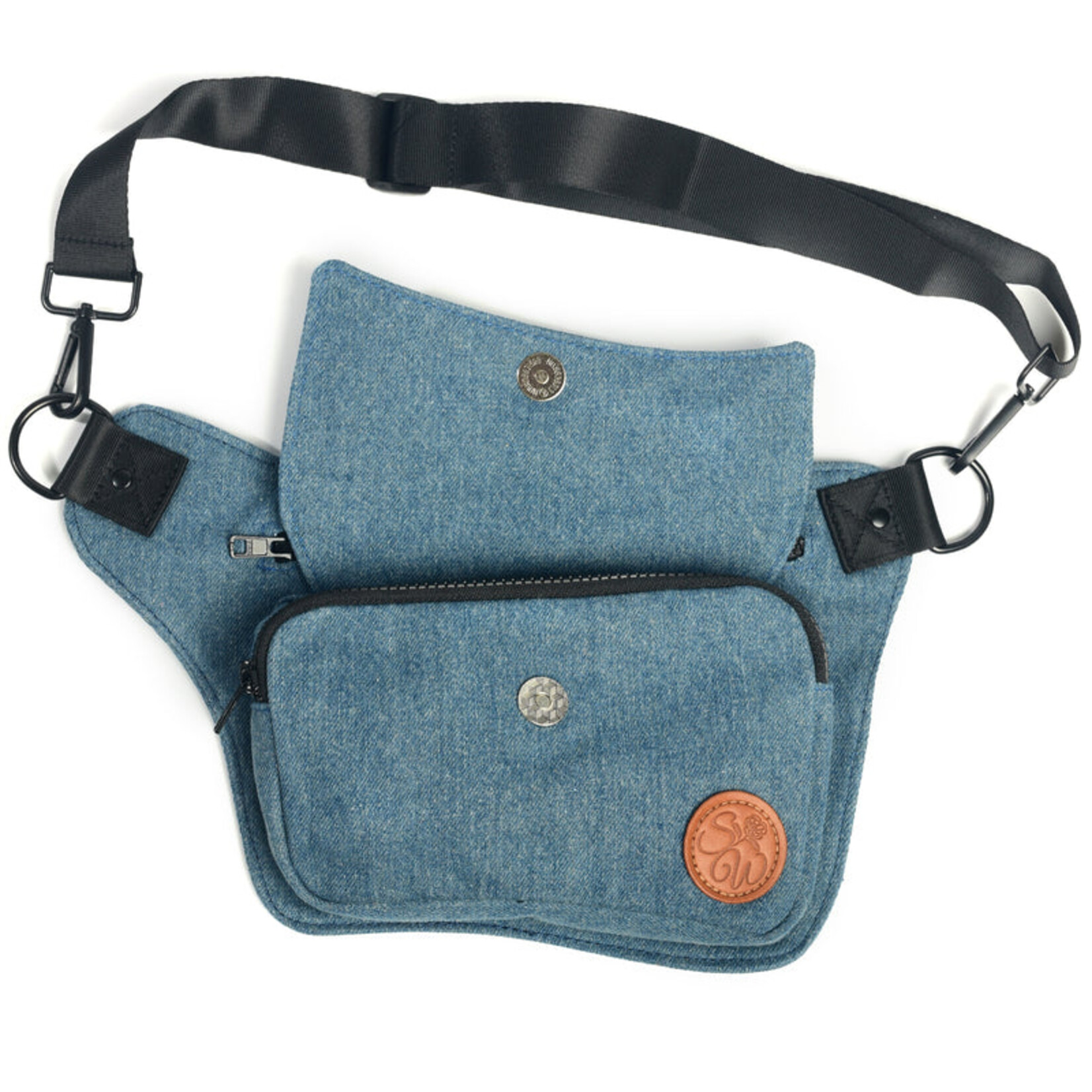 Blue Denim Hip Bag
