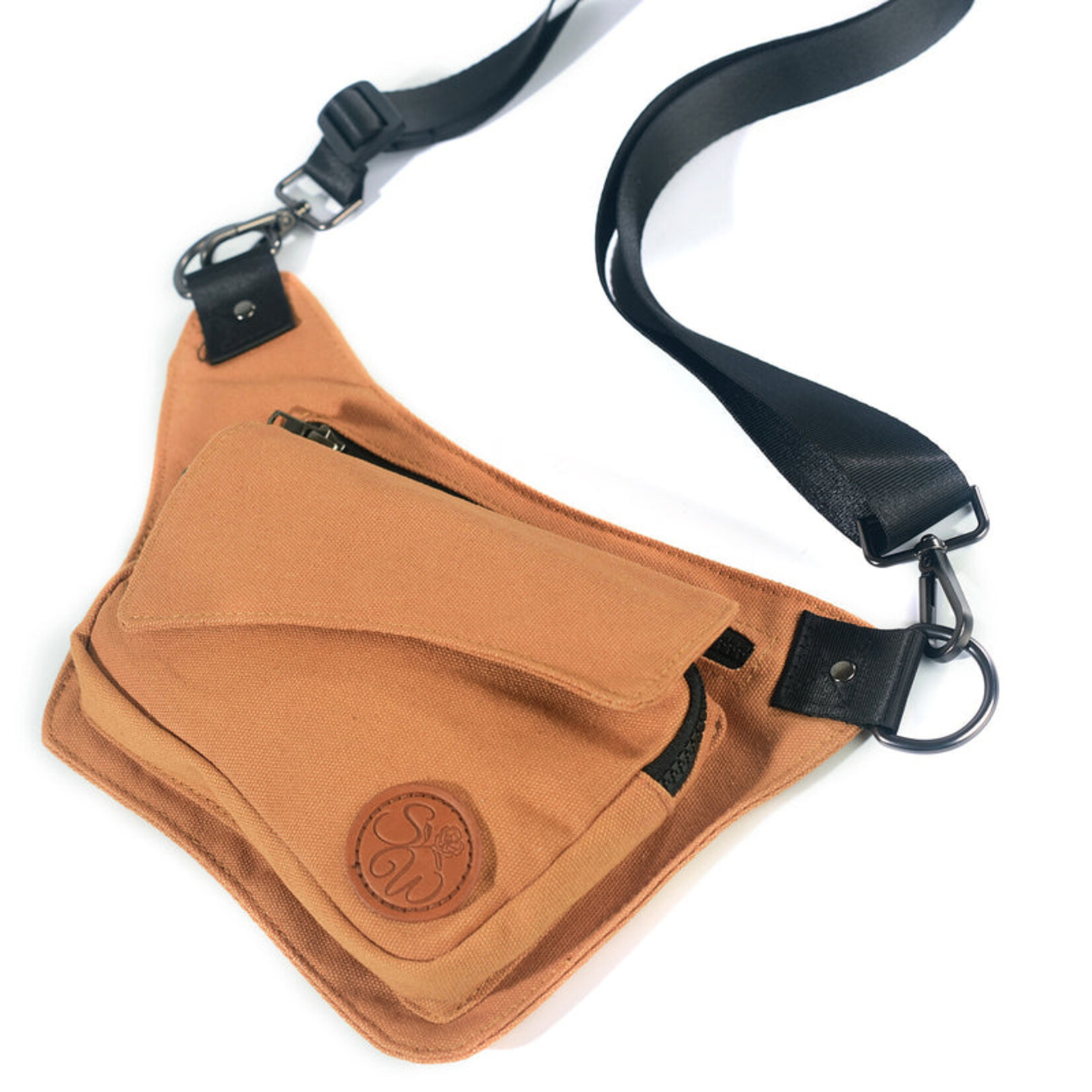 Sunlit Sand Canvas Hip Bag