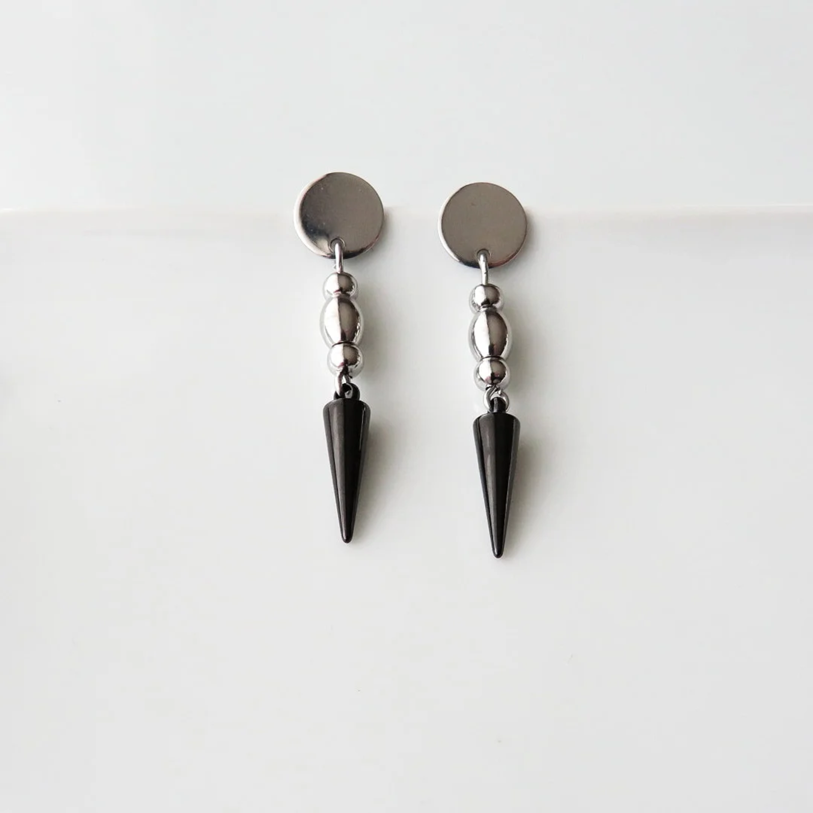 Black Spike Earrings