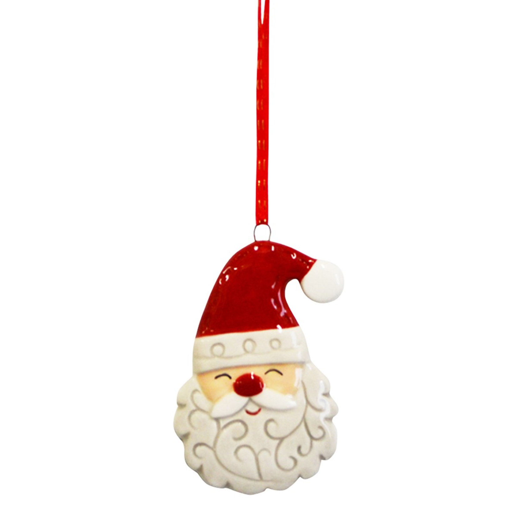 Ceramic Santa Ornament