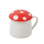 Red Mushroom Mug with Lid