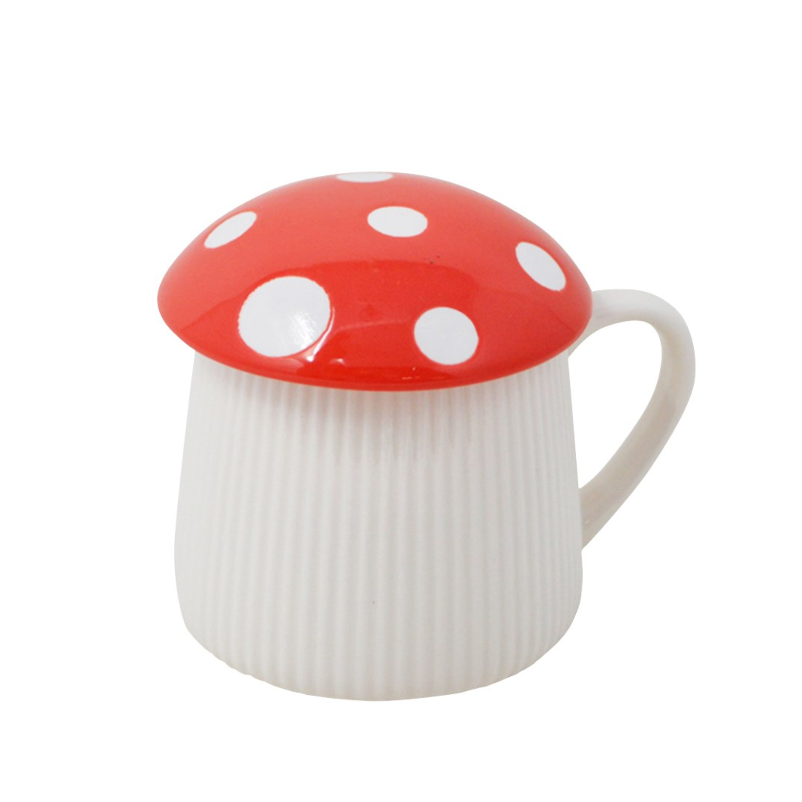 Red Mushroom Mug with Lid
