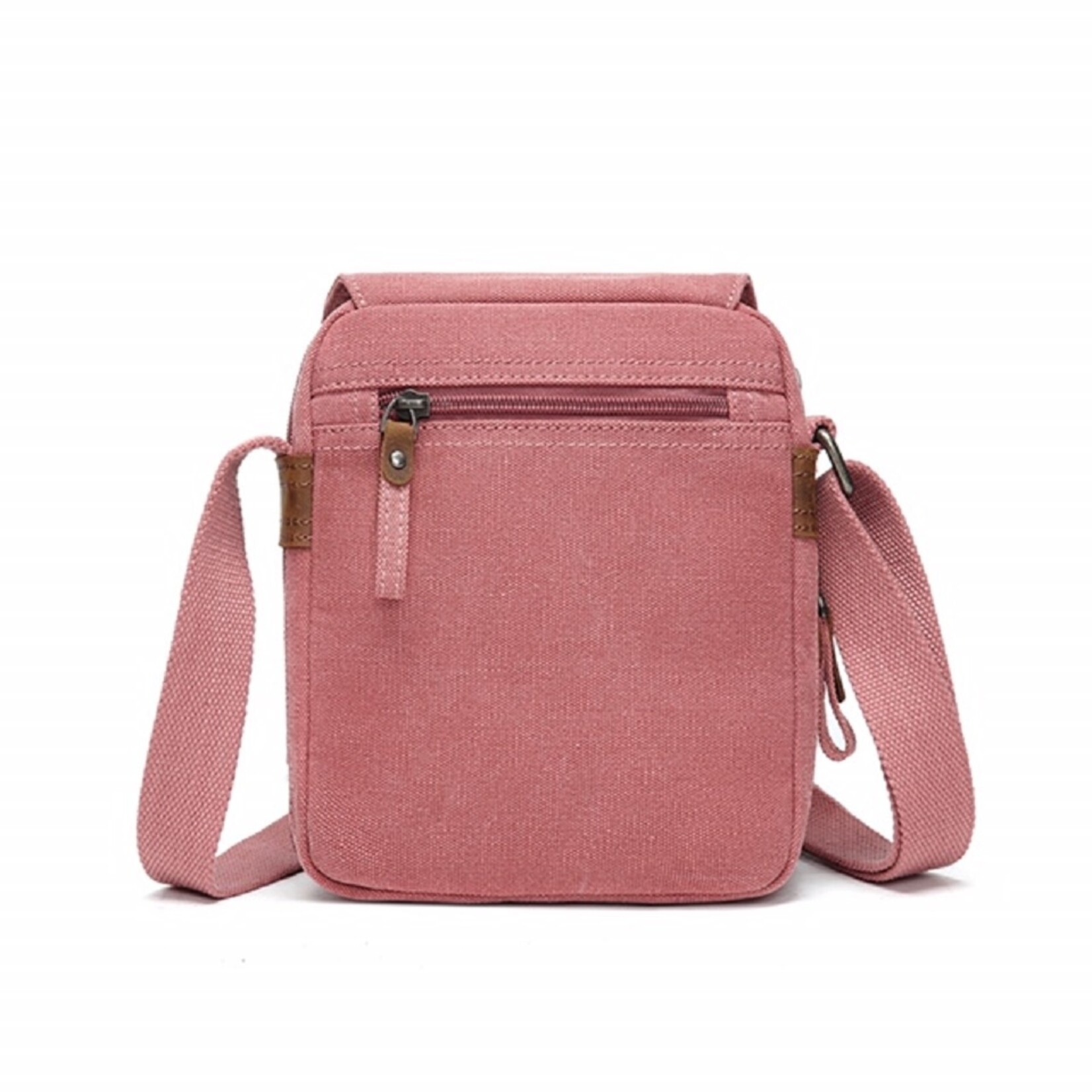 Turquoise Canvas Shoulder Bag w Flap