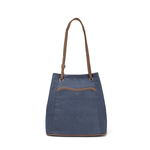 Blue Minimalist Canvas Shoulder Bag