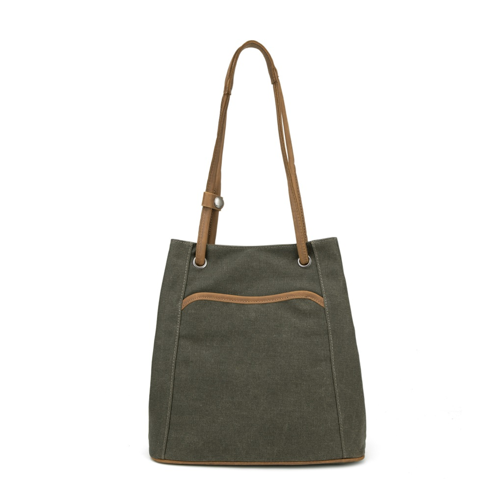 Green Minimalist Canvas Shoulder Bag