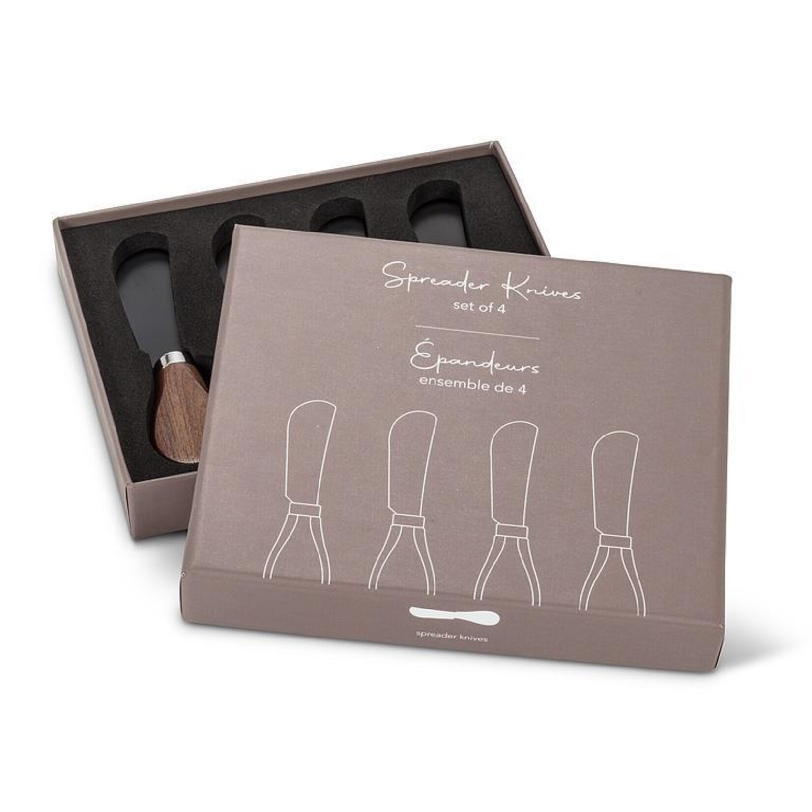 Walnut Handled Pate Spreaders - Set of 4