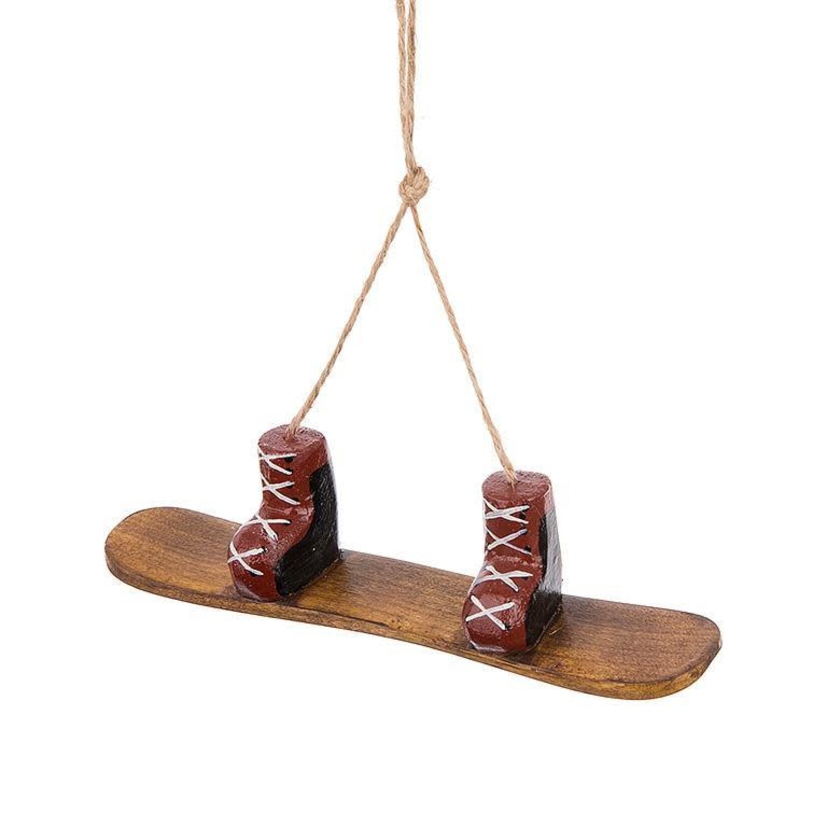 Wood Snowboard Ornament