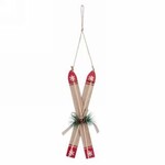 Red & Natural Hanging Skis