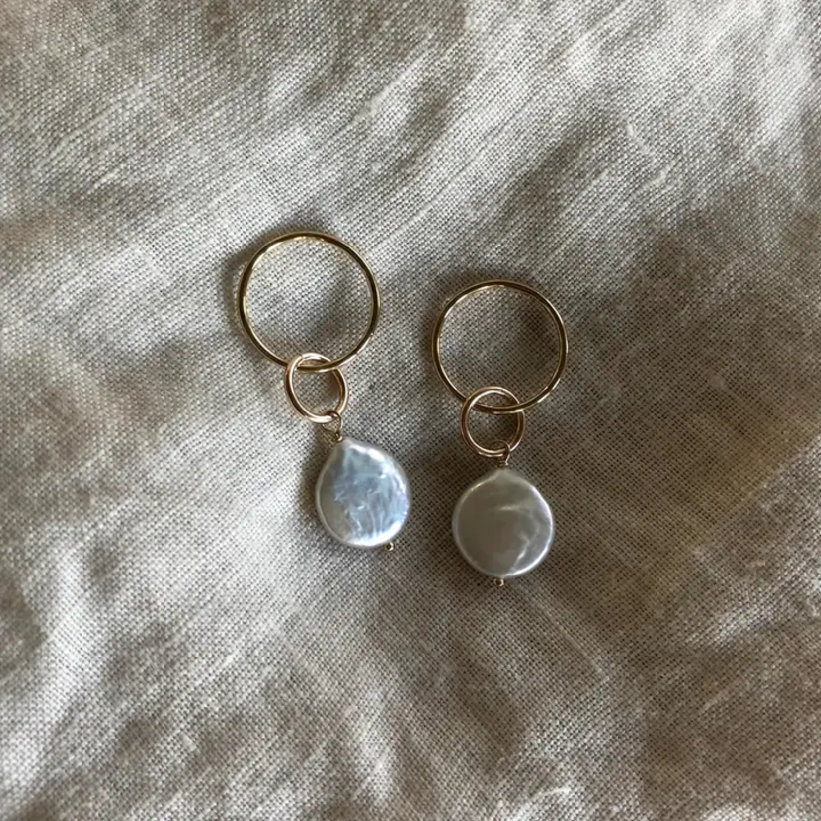 Gold & Freshwater Pearl Earrings