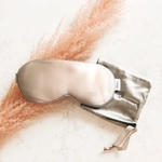 Silver Grey Silk Sleep Mask - 100% Organic