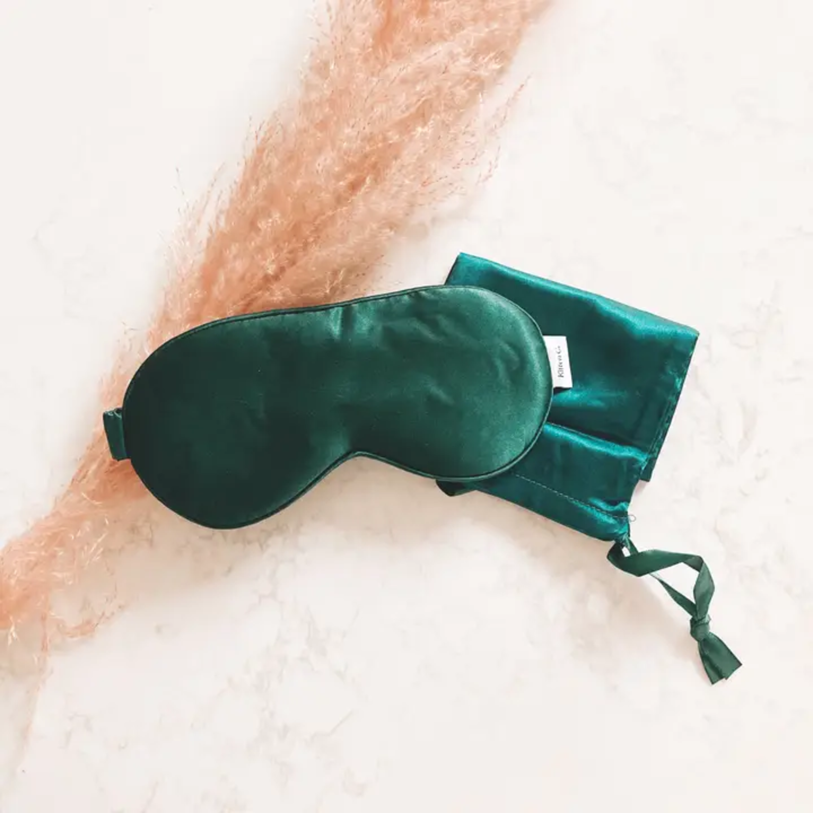 Deep Teal Silk Sleep Mask - 100% Organic