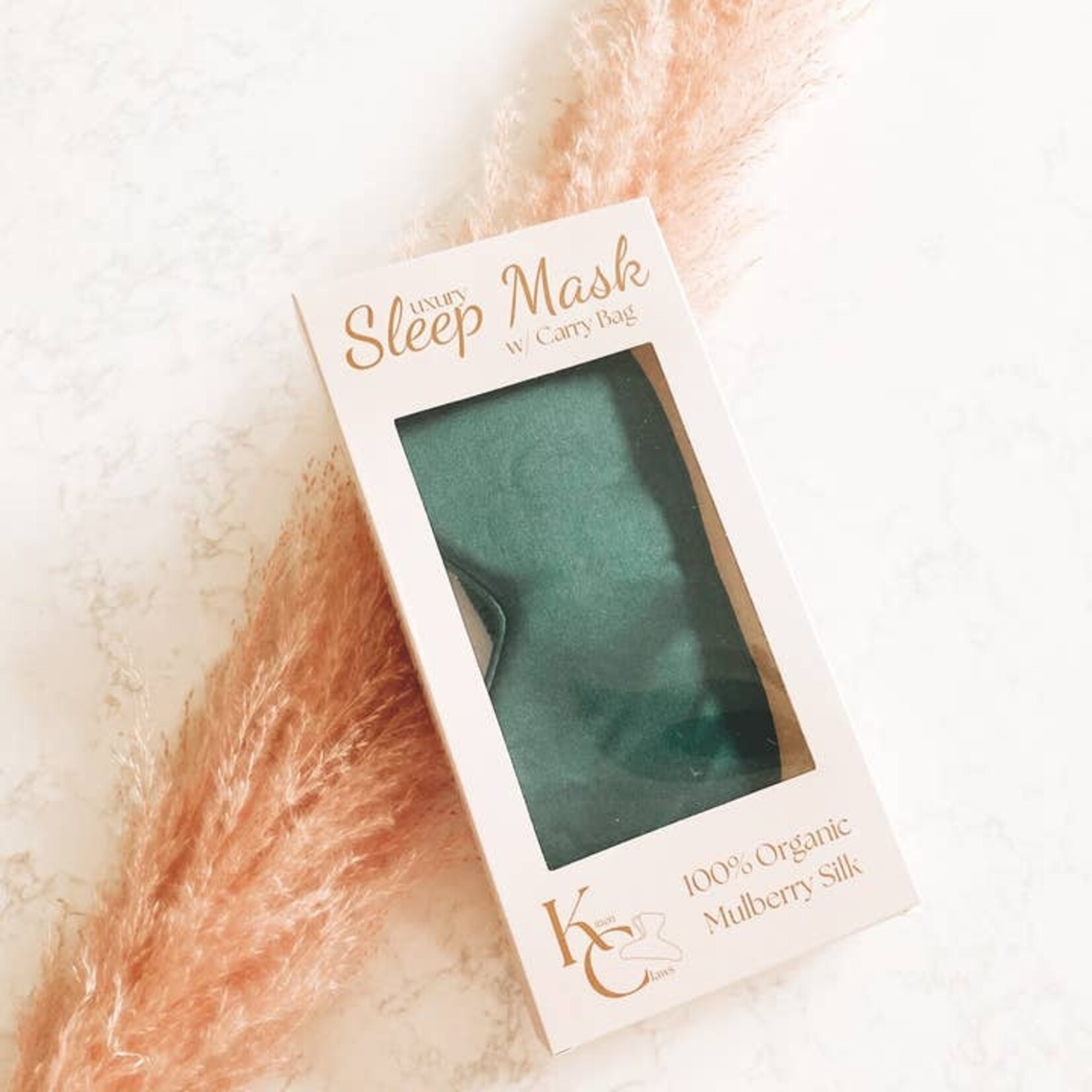 Deep Teal Silk Sleep Mask - 100% Organic