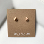 Nude Ceramic Teardrop Stud Earrings