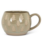 Olive Pine Trees Ball Mug - 16oz