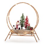 Snowman Winter Scene Hoop
