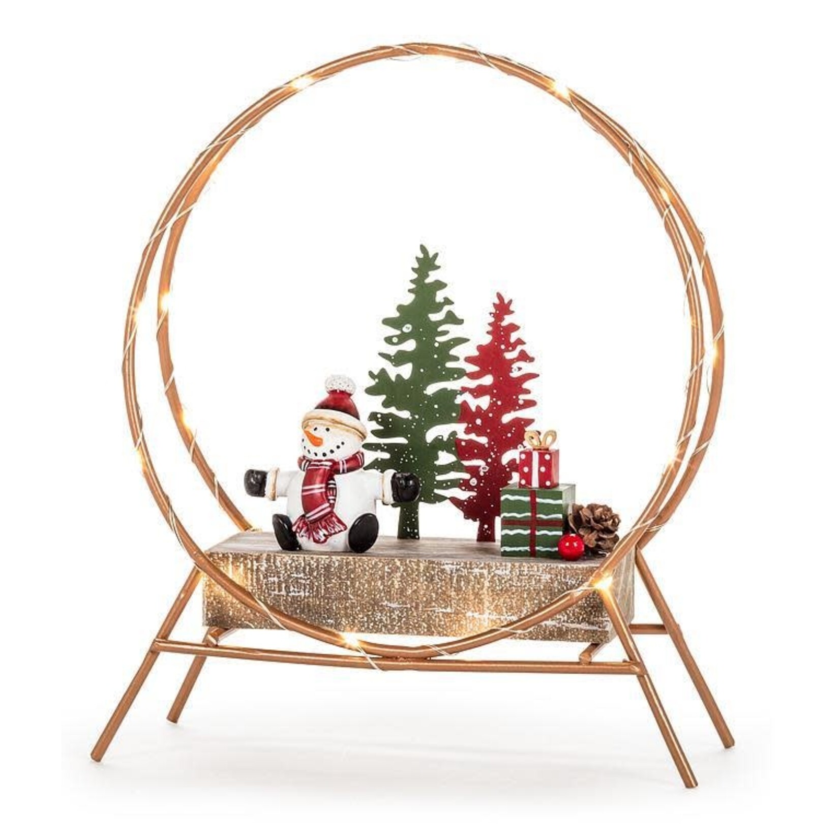 Snowman Winter Scene Hoop