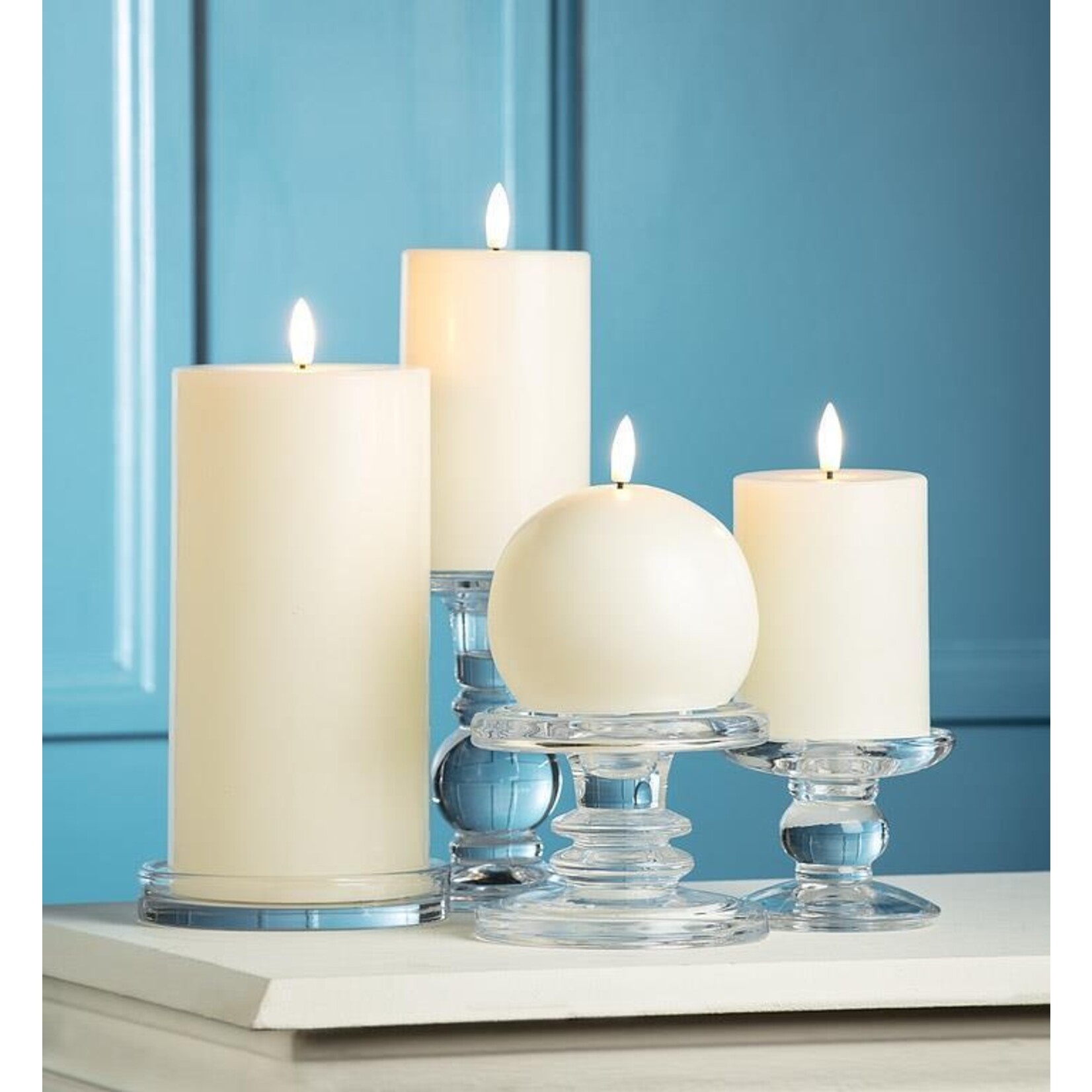 Ivory LED Pillar Candle - 3x5