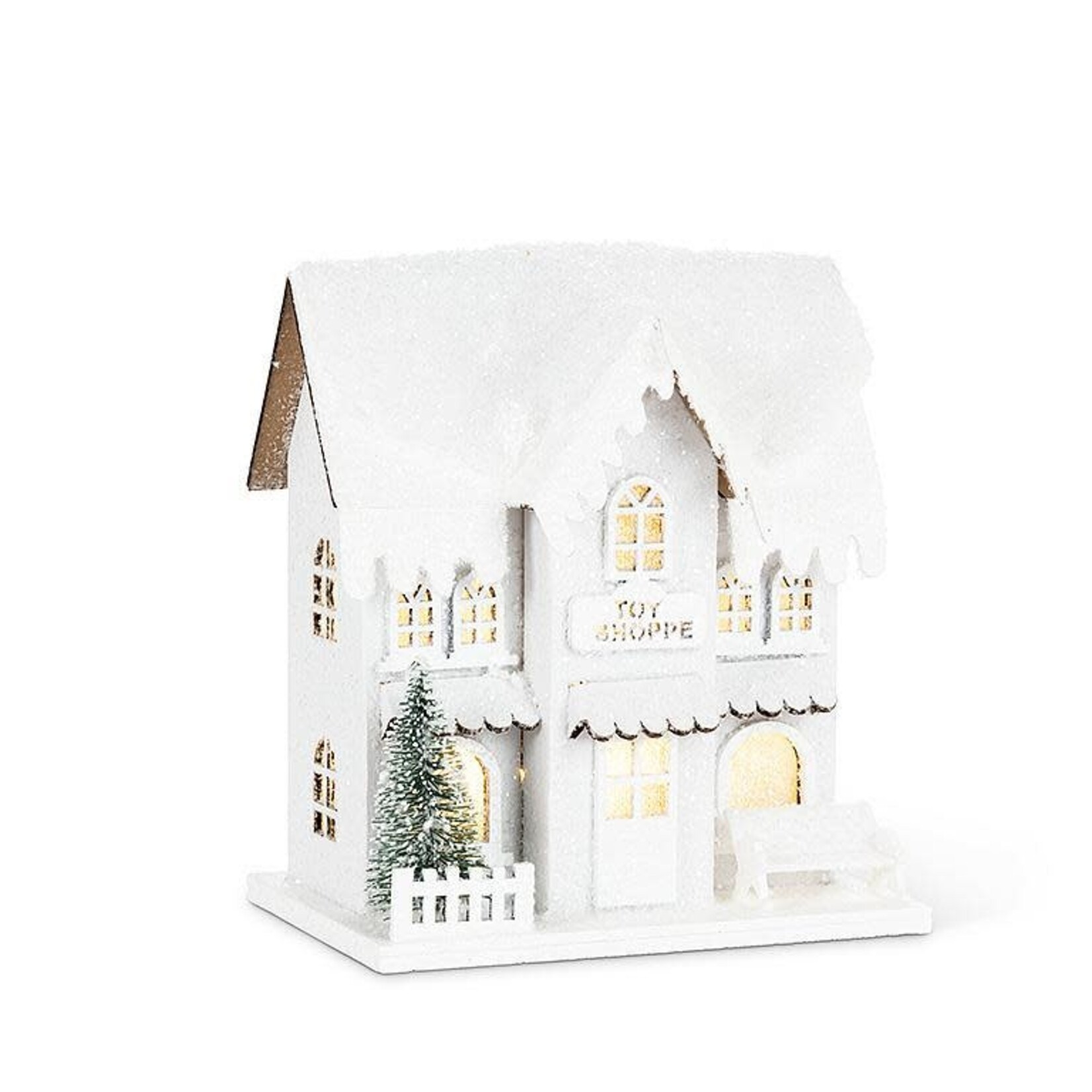 Snowy Toy Shop with LED Lights