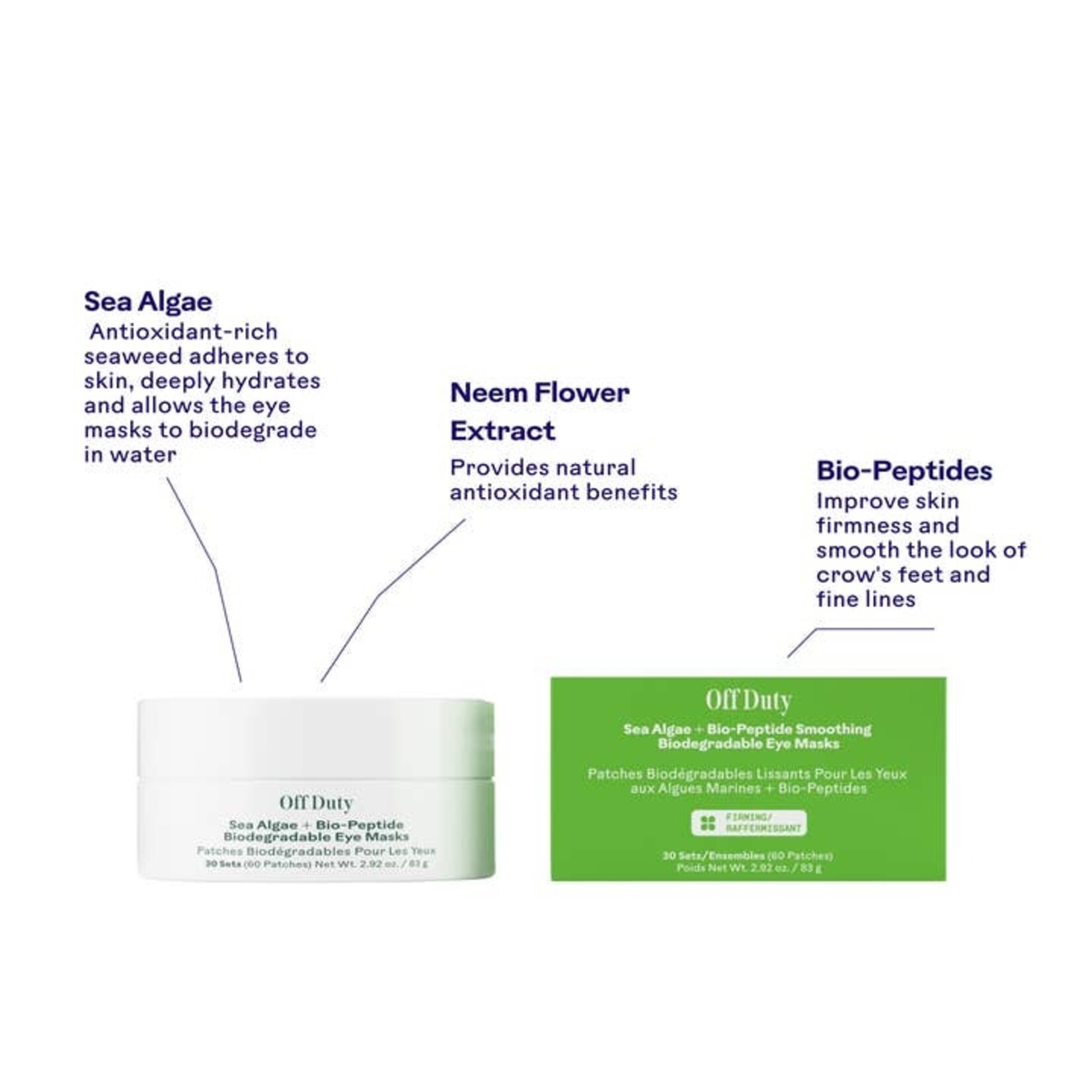 Off Duty Sea Algae + Bio Peptide Smoothing Eye Masks